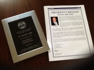 Dr. David Ogle, President of First District Dental Society 